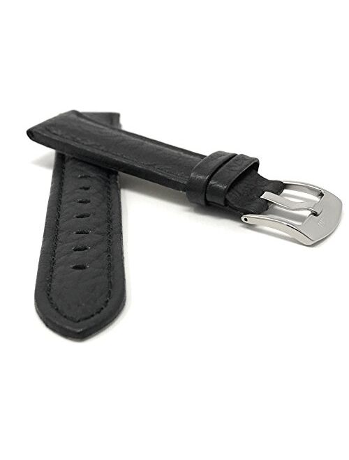 Leather Watch Band Strap - Buffalo Pattern - 3 Colors - 18mm to 30mm (Extra Long XL Available)