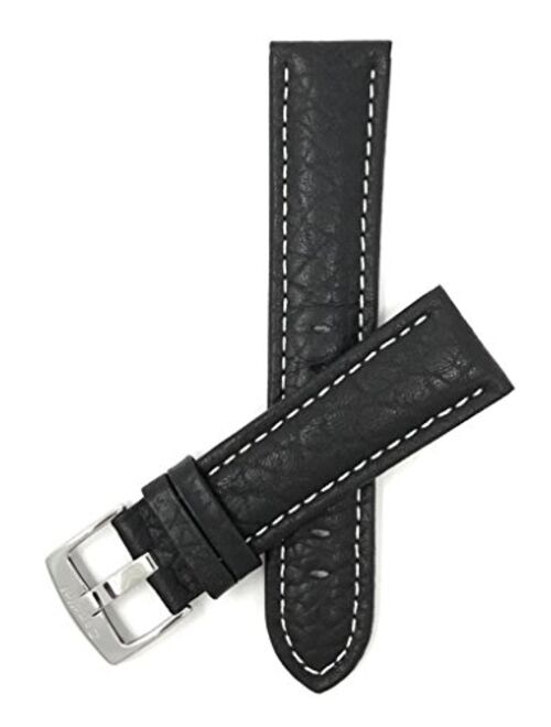 Leather Watch Band Strap - Buffalo Pattern - 3 Colors - 18mm to 30mm (Extra Long XL Available)