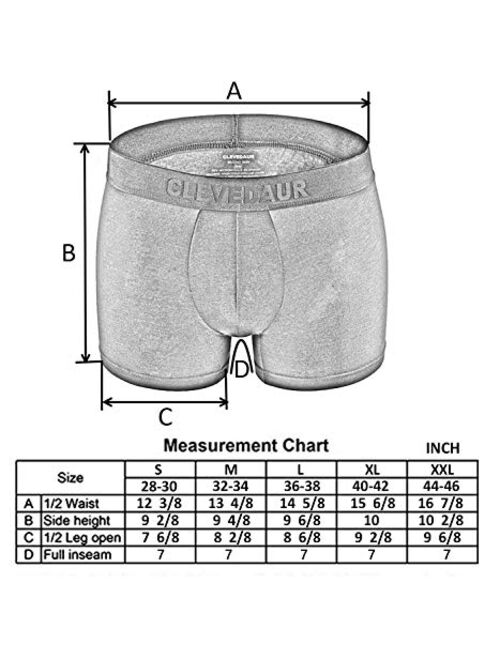 CLEVEDAUR Men's Underwear 3 Pack Lenzing Micromodal Trunks Underwear for Men