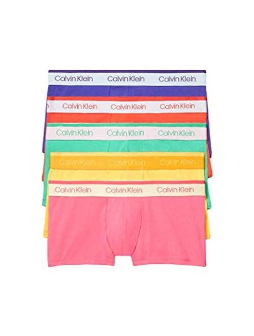 Calvin Klein Underwear Men's Cotton Stretch 5 Pack Pride Pack Low Rise Trunks