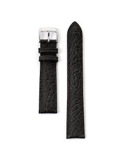 Genuine Leather Watch Band with Stainless Steel Buckle - Available in Multiple Strap Colors, Lengths & Widths 12-28MM