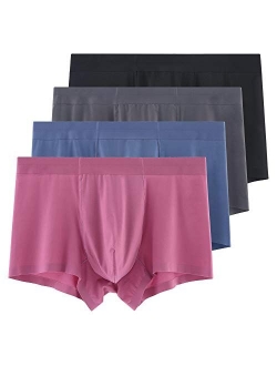 Venuskenna Men's Ultra Silk and Breathable Classic Fit Seamless Pouch Underwear Trunks No Ride Up 1-Pack/4-Pack