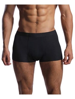 Venuskenna Men's Ultra Silk and Breathable Classic Fit Seamless Pouch Underwear Trunks No Ride Up 1-Pack/4-Pack