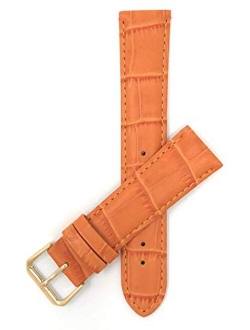 Bandini Womens Leather Watch Band Strap - Alligator Pattern - 8 Colors - 12mm, 14mm, 16mm, 18mm, 20mm