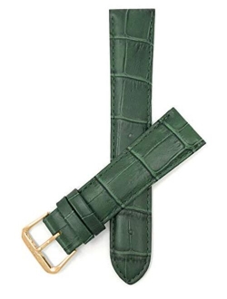 Bandini Womens Leather Watch Band Strap - Alligator Pattern - 8 Colors - 12mm, 14mm, 16mm, 18mm, 20mm