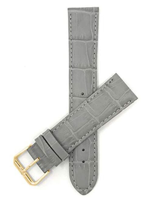 Bandini Womens Leather Watch Band Strap - Alligator Pattern - 8 Colors - 12mm, 14mm, 16mm, 18mm, 20mm