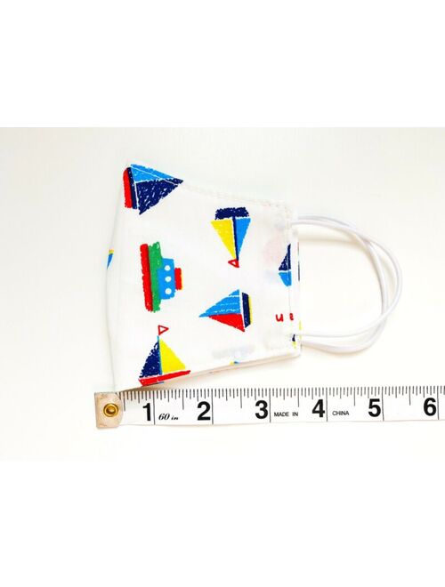 Kids Boys Girls White Blue Sail Sailor Boat Children Child Face Mouth Mask