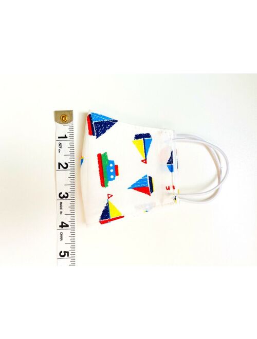 Kids Boys Girls White Blue Sail Sailor Boat Children Child Face Mouth Mask