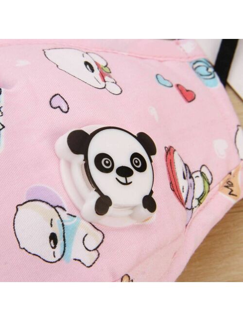 2PCS Kids Reusable Anti Pollution Face Cotton Shield with Corbon Filter