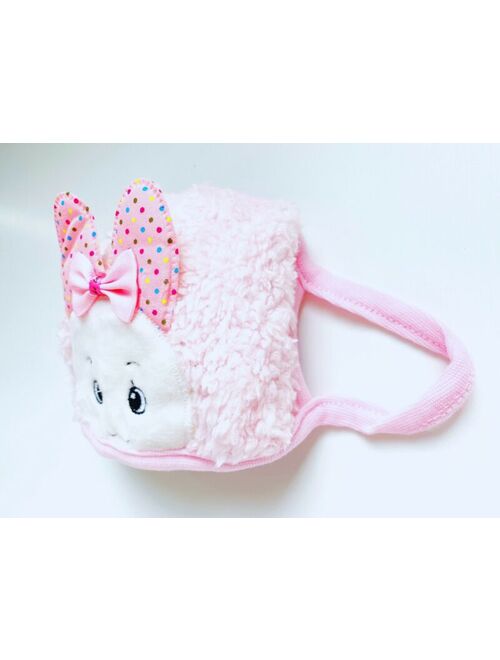 Kids Cute Girls Pink Bow Bunny Rabbit Soft Face Mouth Mask Comfortable