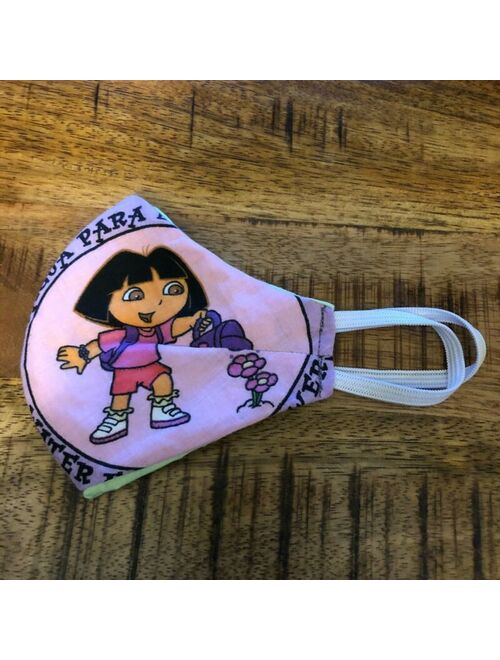 Dora Kids Girls Face Masks Beautifully Done 100% Cotton