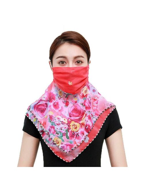 Women Face Mask Scarf Outdoor Riding Sun Protection Mouth Mask Handkerchief Best