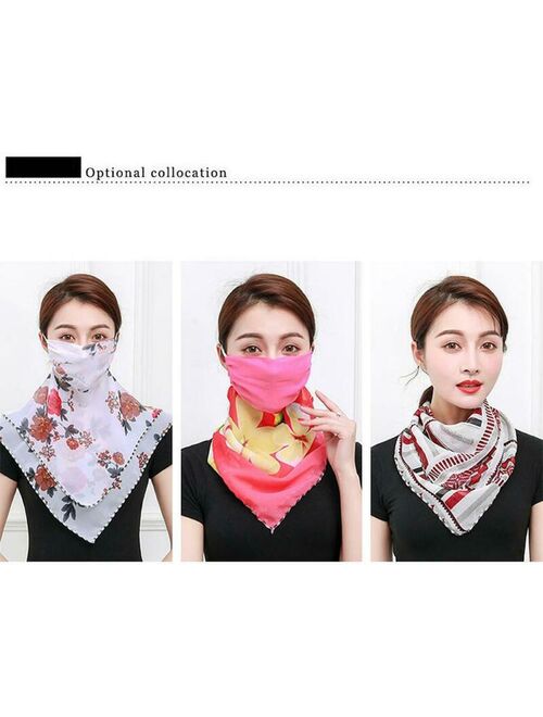 Women Face Mask Scarf Outdoor Riding Sun Protection Mouth Mask Handkerchief Best