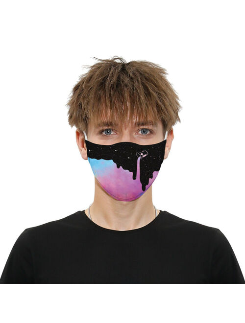 Washable Women Men Facemask Half Face Mouth Mark HipHop Cospaly Filter Mask