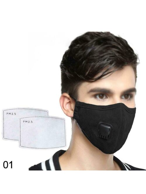 Washable Cotton Mask Air Purifying Face Filter Breathable Anti Haze Respirator