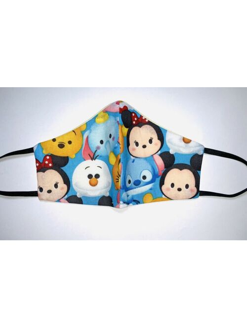 Toddler Face Mask Wt Filter Pocket/Cotton/Boys/Girls/Washable/Disney/Tsum Tsum