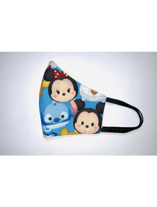 Toddler Face Mask Wt Filter Pocket/Cotton/Boys/Girls/Washable/Disney/Tsum Tsum