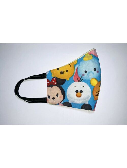 Toddler Face Mask Wt Filter Pocket/Cotton/Boys/Girls/Washable/Disney/Tsum Tsum