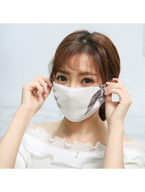 Washable Women Chiffon Summer Mask Anti Haze Sunscreen Reusable Face Mask