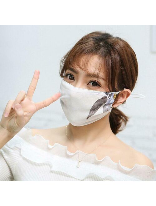 Washable Women Chiffon Summer Mask Anti Haze Sunscreen Reusable Face Mask