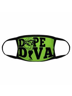 Women Green Dope Diva Face Mask