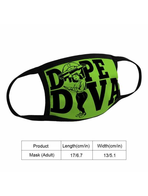 Women Green Dope Diva Face Mask