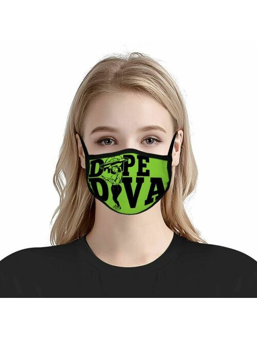 Women Green Dope Diva Face Mask