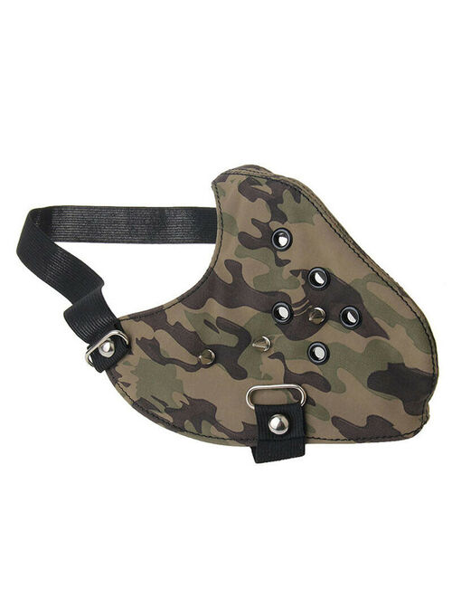 Men Women Biker Motorcycle Paintball Face Mask Camo Print Headband Faux Leather