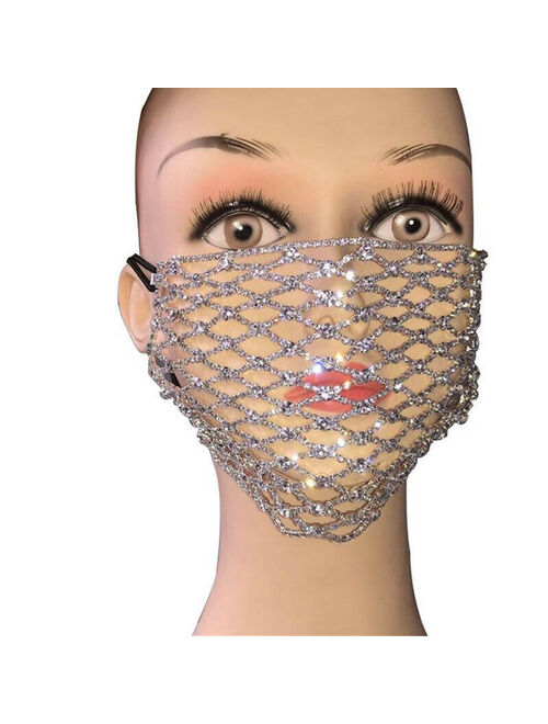 Fashion Glitter Rhinestone Face Jewelry Mask Decorations Body Jewelry Rave Party