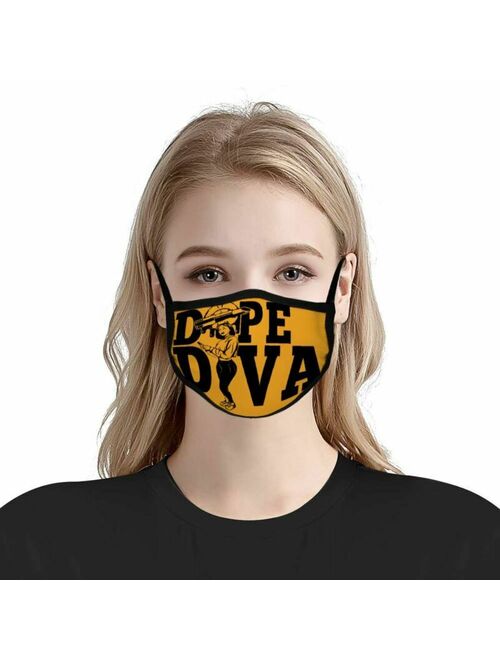 Women Mustard Dope Diva Face Mask