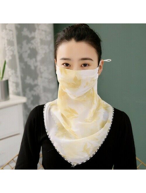 New Sunscreen Mask Neck Protection Thin Summer Breathable Silk Scarf Full Cover