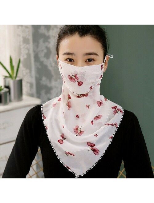 New Sunscreen Mask Neck Protection Thin Summer Breathable Silk Scarf Full Cover