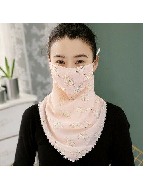 New Sunscreen Mask Neck Protection Thin Summer Breathable Silk Scarf Full Cover