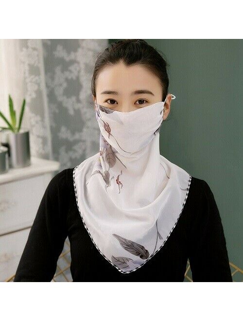 New Sunscreen Mask Neck Protection Thin Summer Breathable Silk Scarf Full Cover