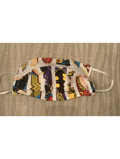 Women Super Hero Face Mask Handmade cotton Cloth BatGirl WonderWomen Super Girl