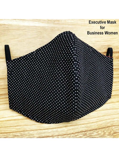 Womens Executive Corporate Cloth Fabric Face Mask 100% Cotton CDC Design