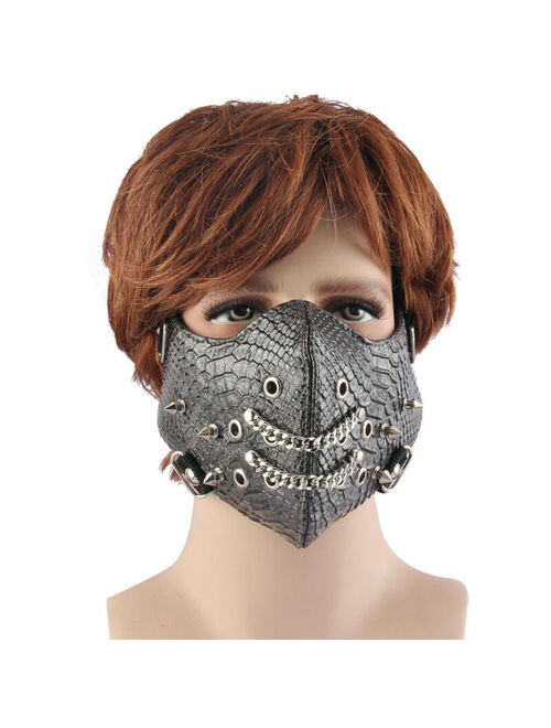 Punk Gothic Steampunk Steam Rock Stylish Chain Spike Men/Women Motorcycle Mask