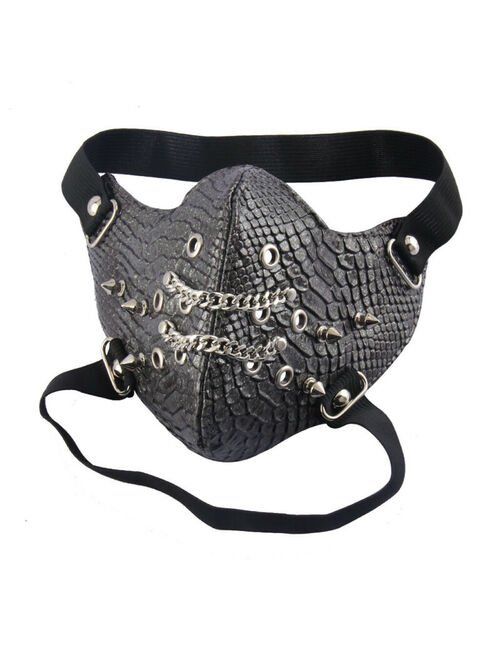 Punk Gothic Steampunk Steam Rock Stylish Chain Spike Men/Women Motorcycle Mask