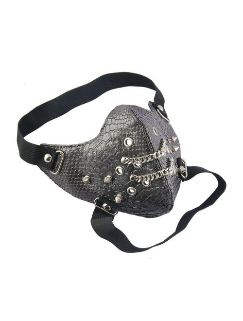 Punk Gothic Steampunk Steam Rock Stylish Chain Spike Men/Women Motorcycle Mask