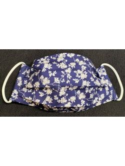 Women's Blue Floral Face Mask . Soft Cotton. Handmade. Laura Ashley Print