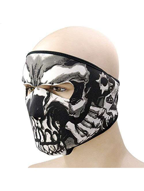 Neoprene Skull Full Face Reversible Motorcycle Mask