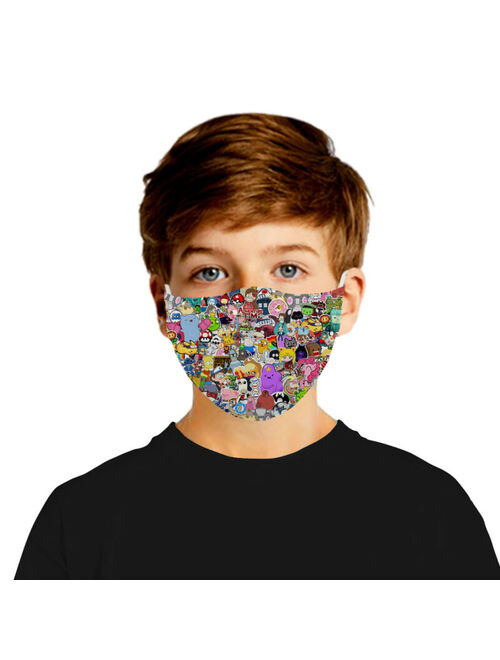 Women Men Kids 3d Fun Mouth Mark Fabric Facemask Washable Hip Hop Party Magic