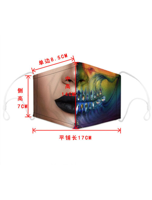 Funny Washable Facemask Half Face Mouth Mark HipHop Cospaly Party One Size Mask