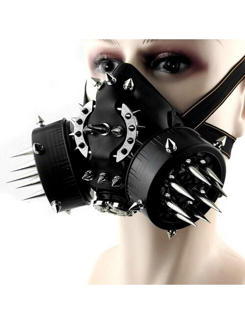 Spikes Steampunk Punk Gas Mask Cool Mens Biker Rock Motorcycel Masque