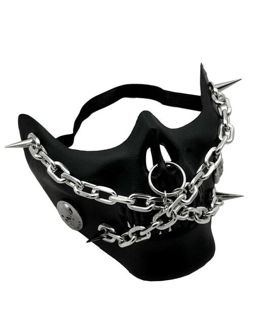 Man Skull Chain Costume Mask Cosplay Half Face Mask Party Dress