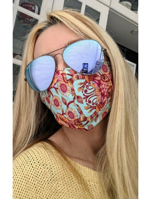 Cotton Face Mask teenager or small woman size Tula pink