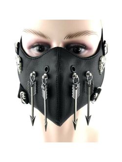 Unique Steampunk Punk Leather Mask Cool Mens Biker Motorcycel Masque