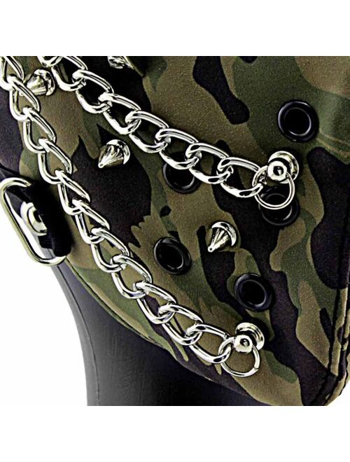 New Biker Cosplay camouflage Half Face Mask Men Masquerade