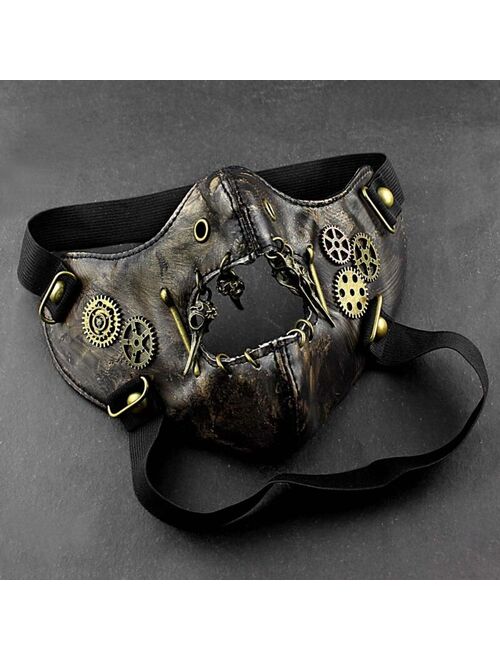 SteamPunk Vintage Gears Mask Masquerade Costume Mens Womens