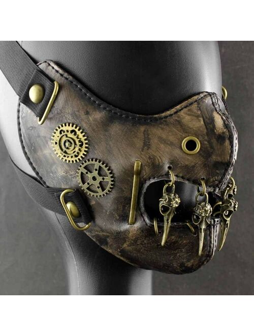 SteamPunk Vintage Gears Mask Masquerade Costume Mens Womens